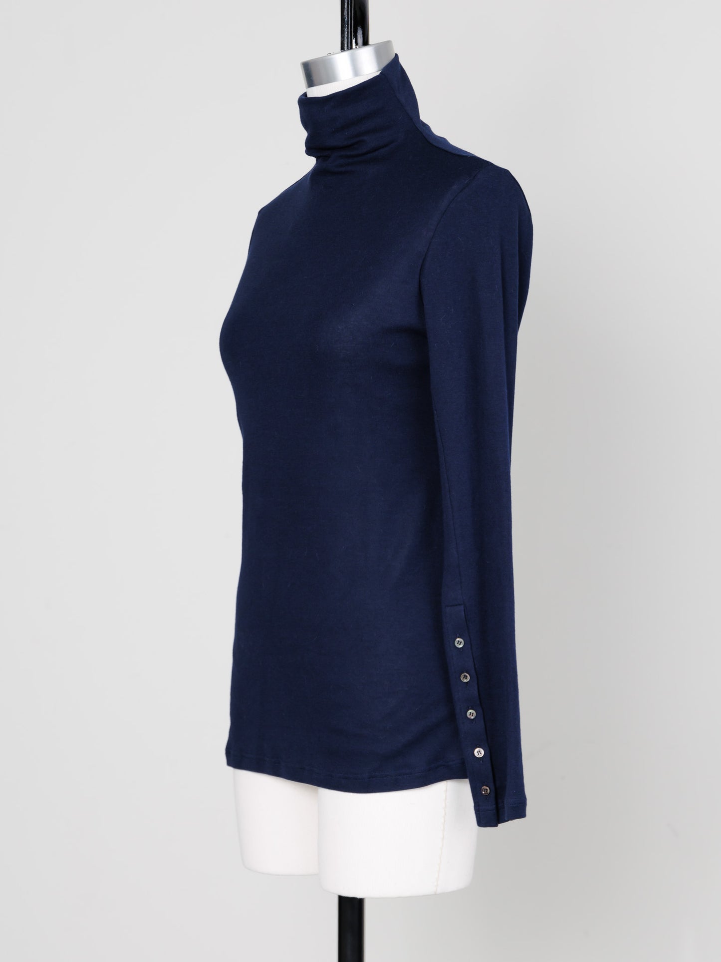 【Order】high neck button cut and sew