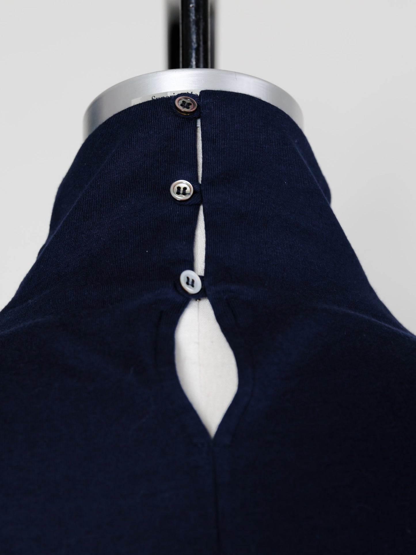 【Order】high neck button cut and sew