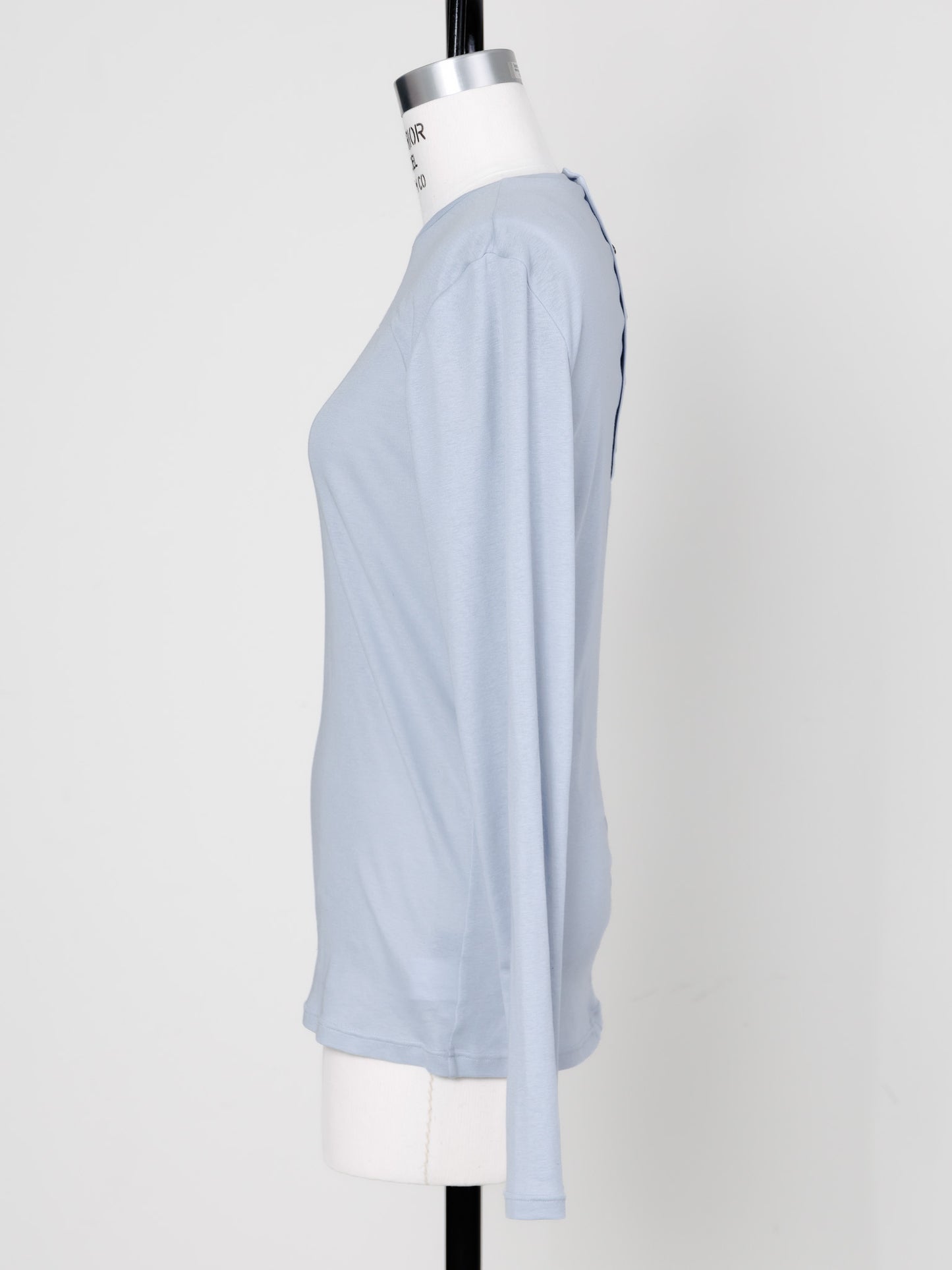 【Order】crew neck button cut and sew
