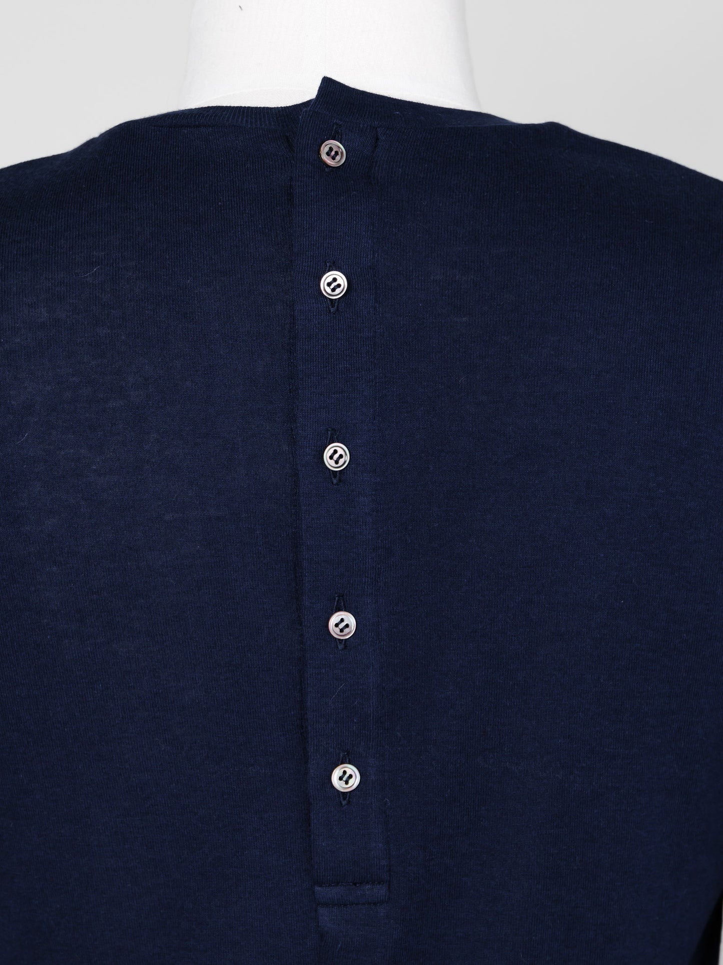【Order】crew neck button cut and sew