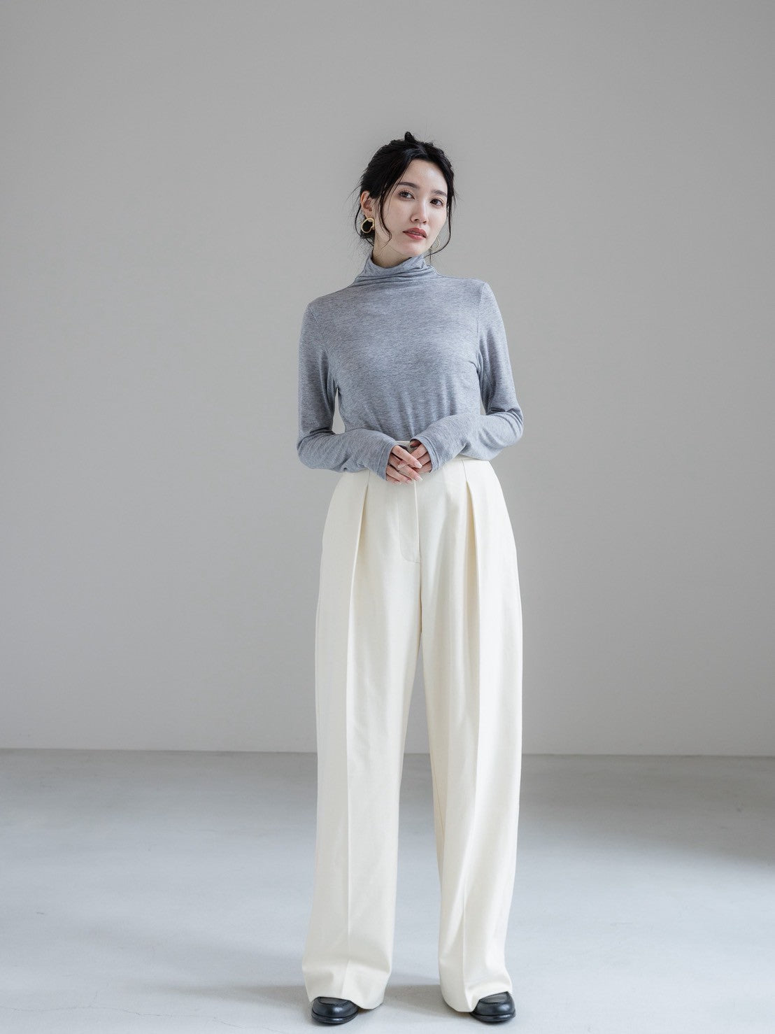 【PRE ORDER】relax tuck soft wool pants