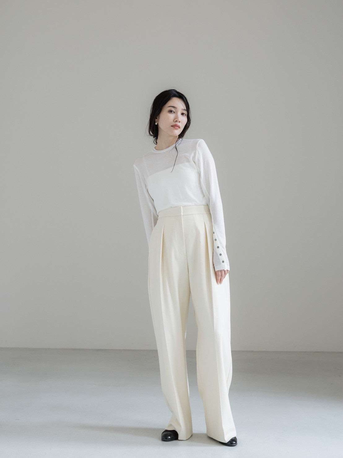 【PRE ORDER】relax tuck soft wool pants
