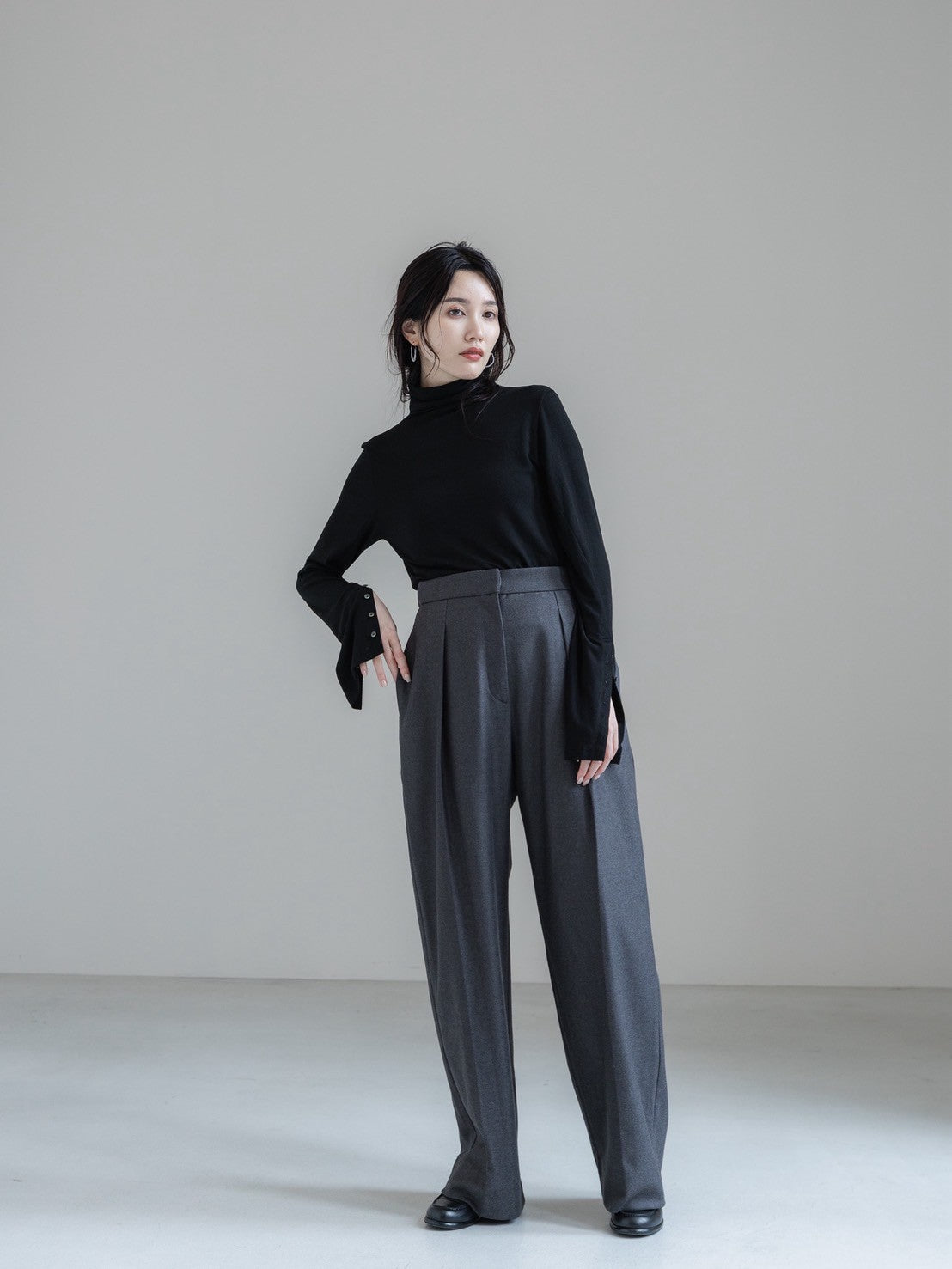 【PRE ORDER】cashmere touch high neck pullover