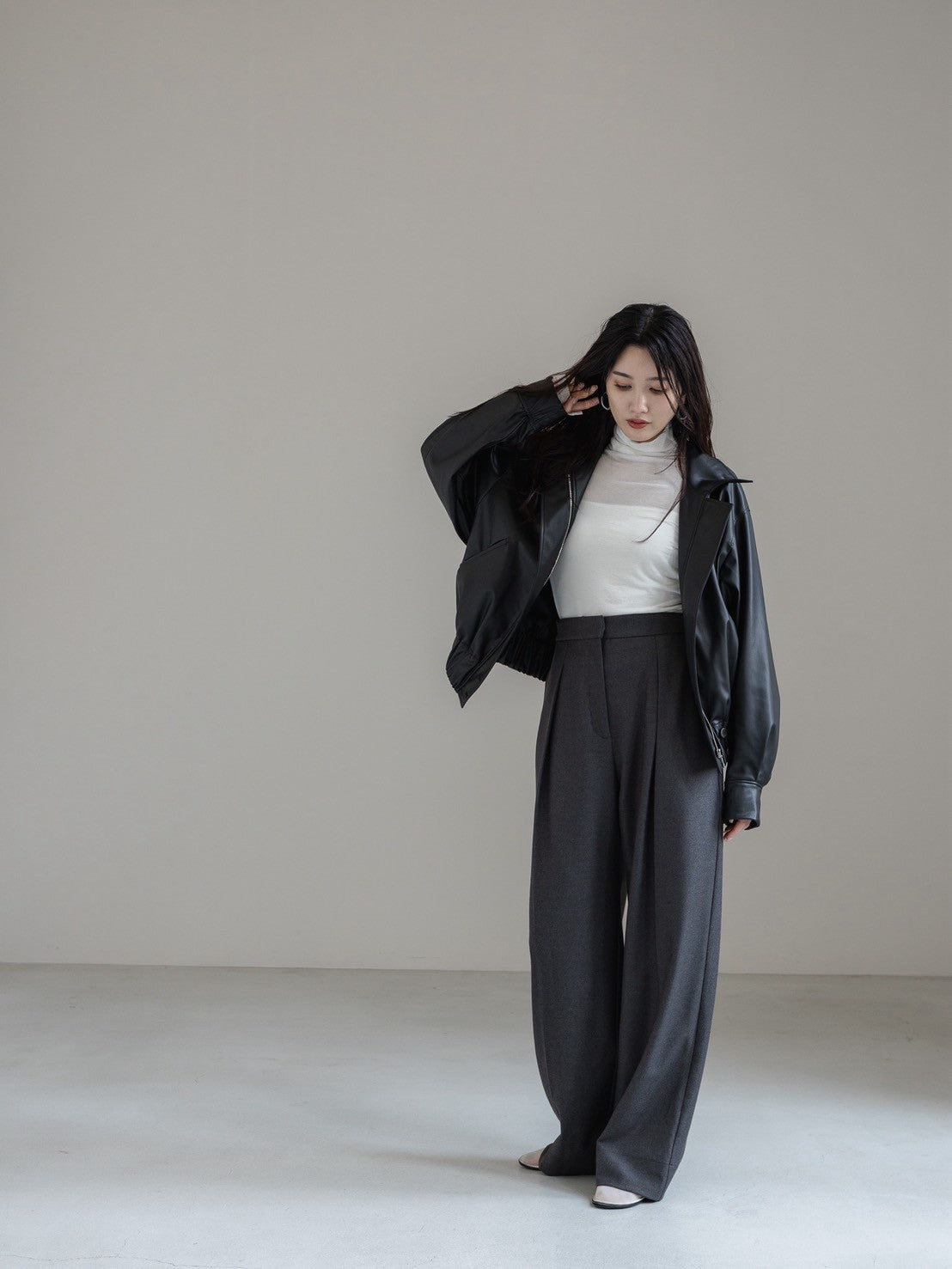 【PRE ORDER】cashmere touch high neck pullover