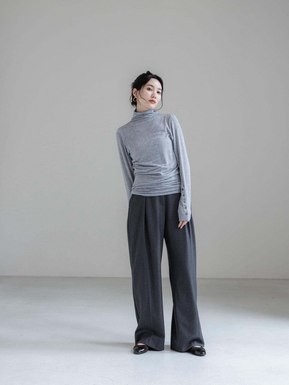 【PRE ORDER】cashmere touch high neck pullover