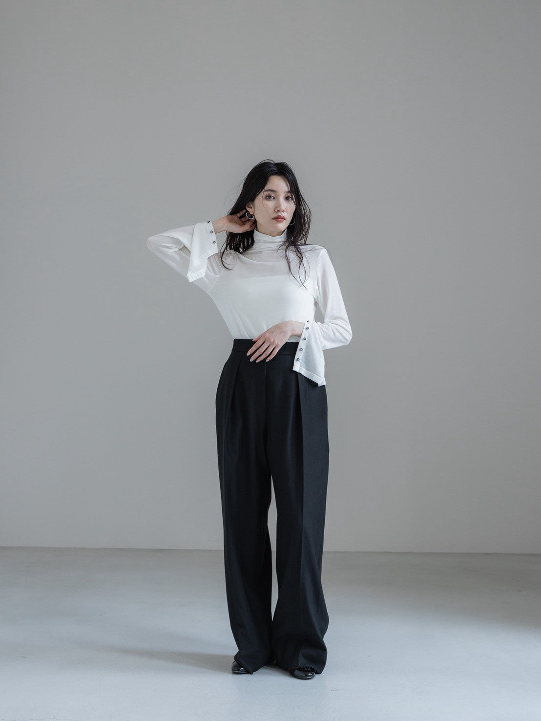 【PRE ORDER】cashmere touch high neck pullover