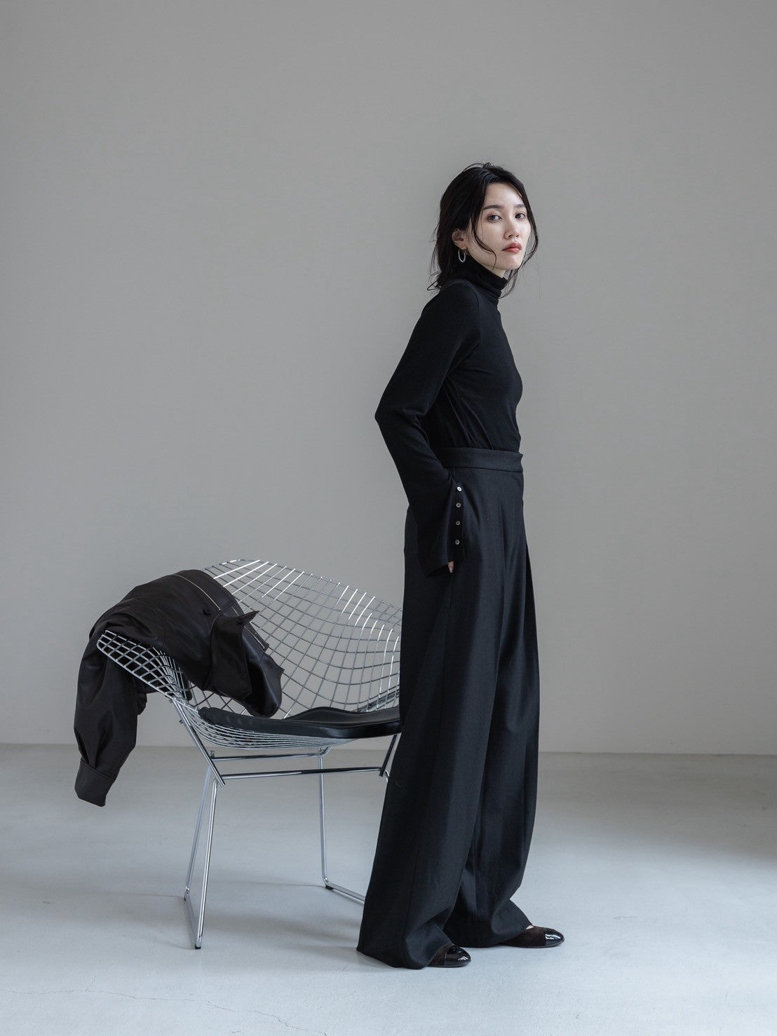 【PRE ORDER】cashmere touch high neck pullover