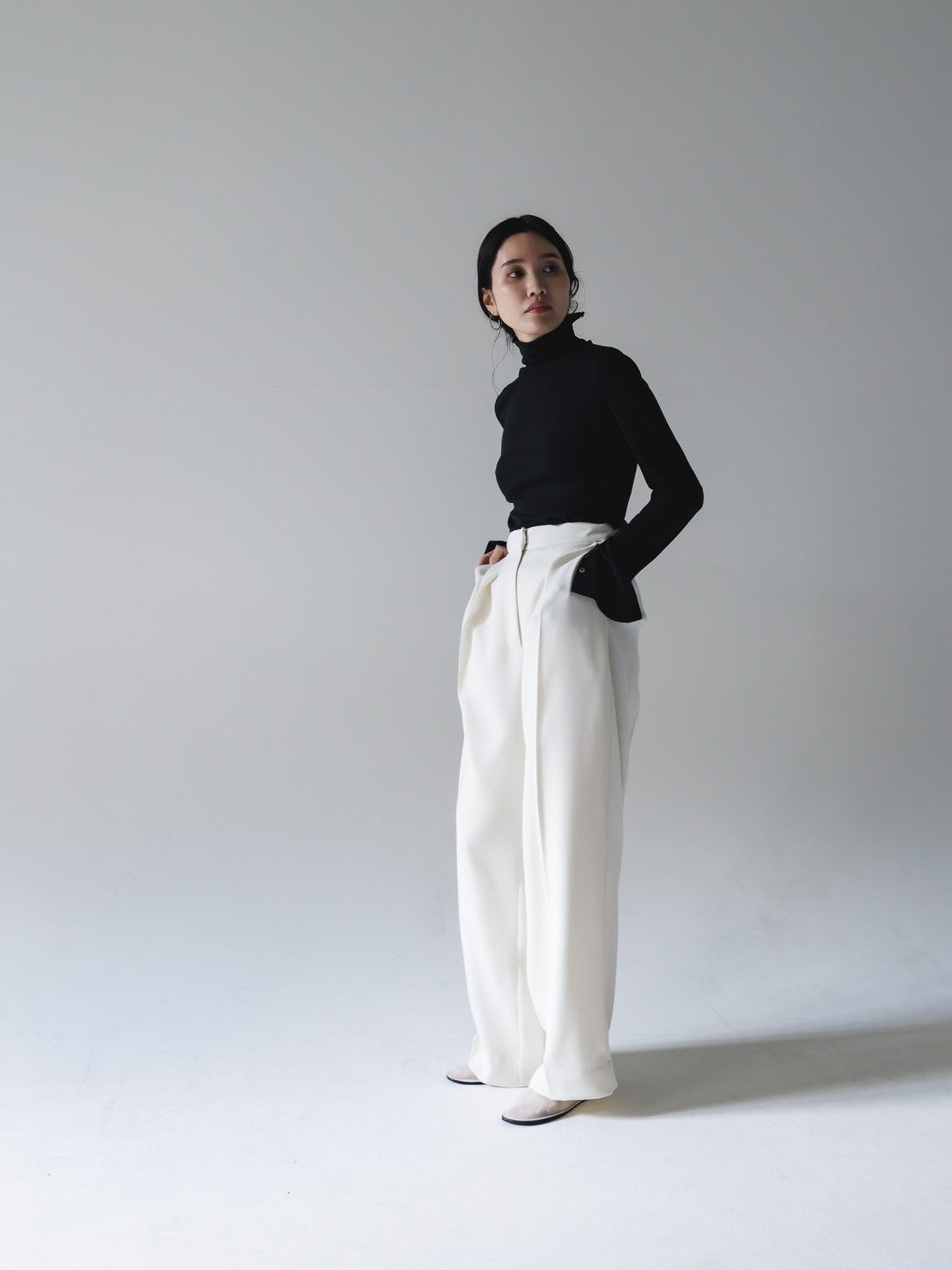 【Order】relax tuck soft pants