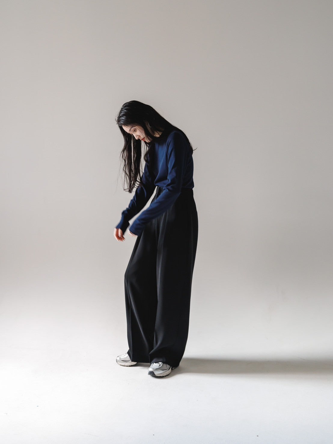 【Order】crew neck button cut and sew