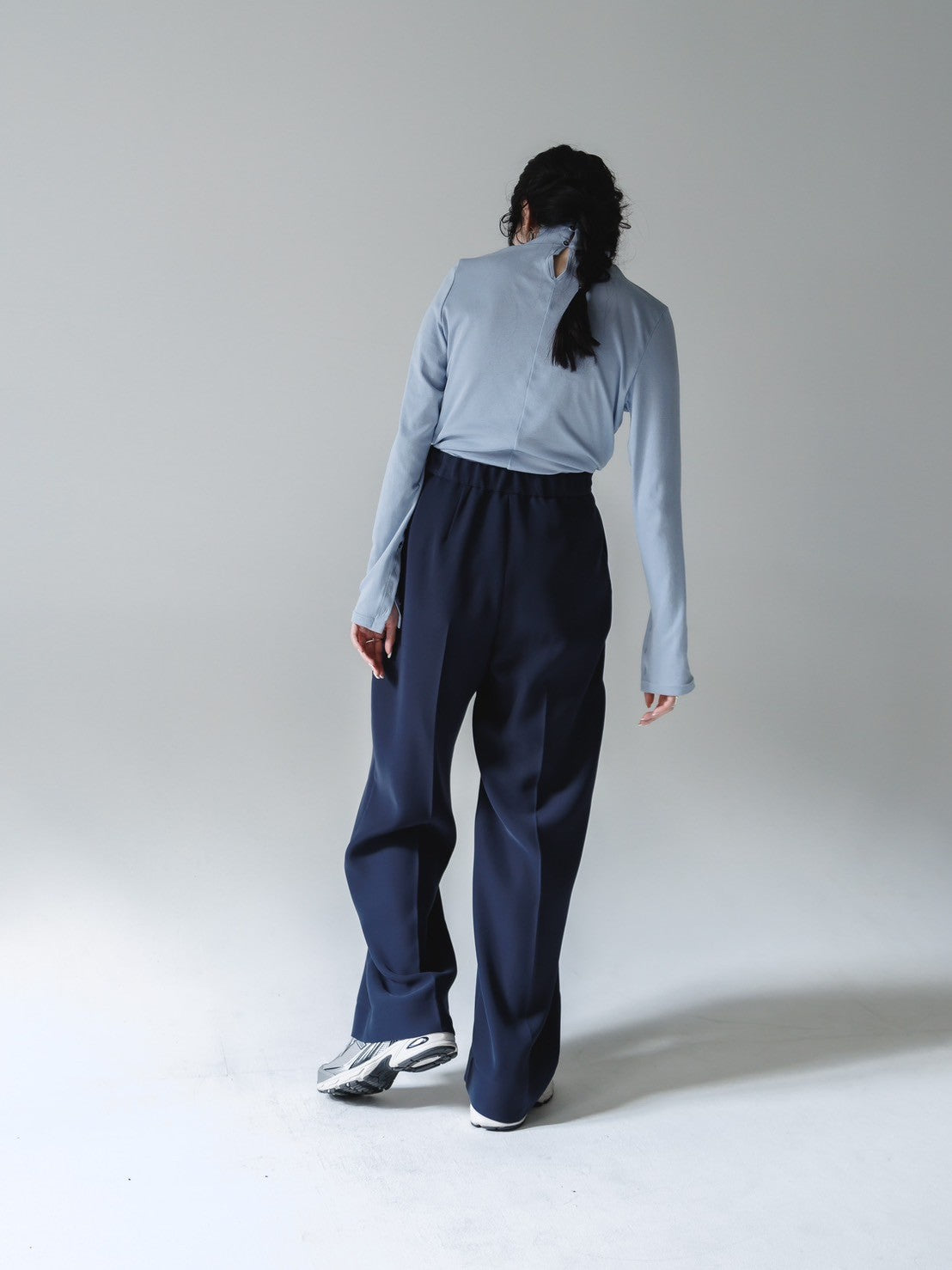【Order】high neck button cut and sew