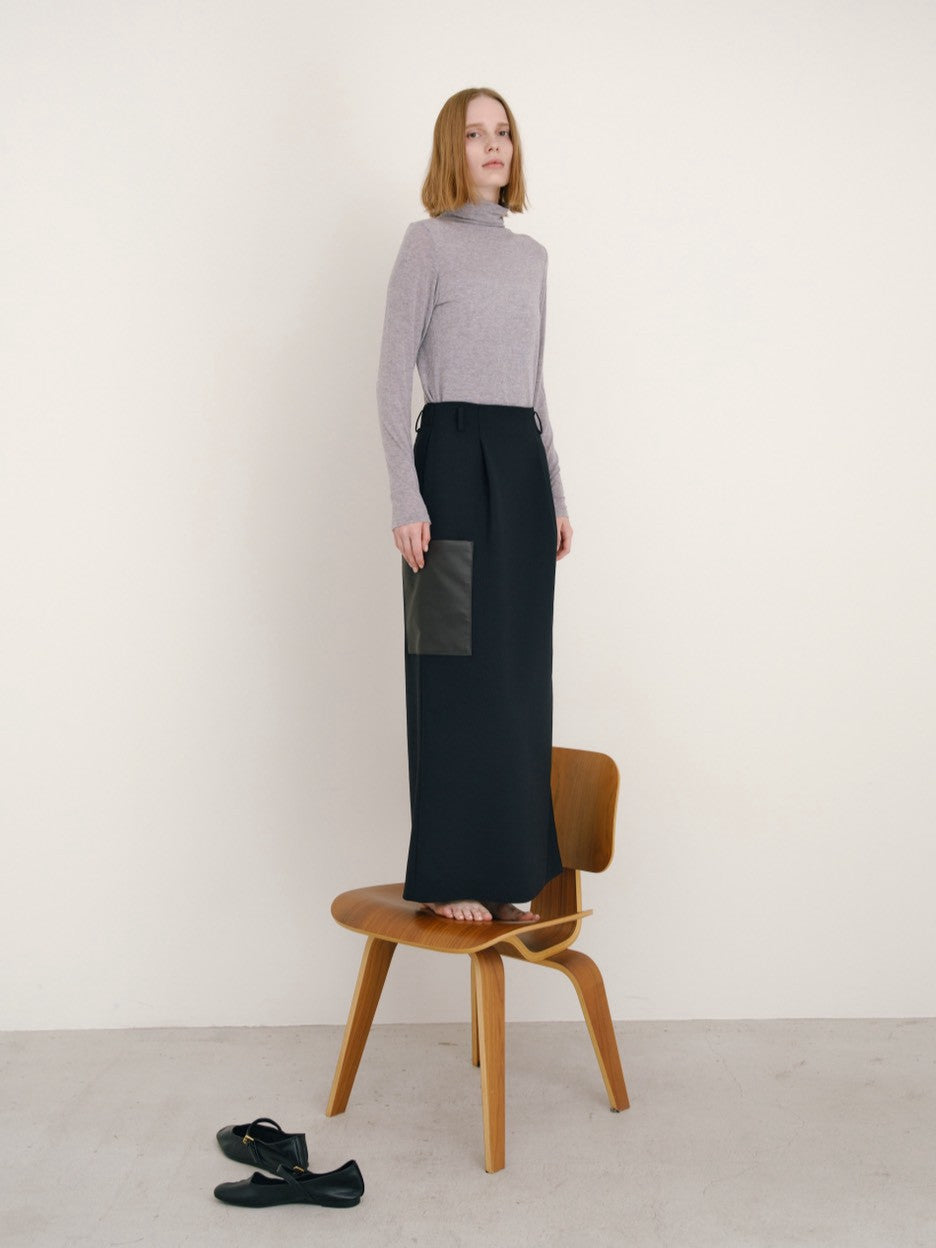 【Pre Order】leather pocket skirt
