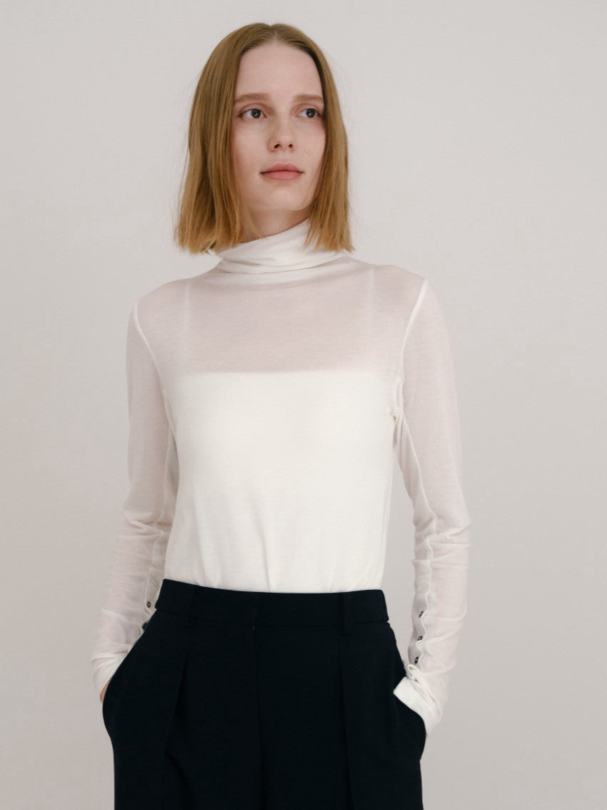 【Pre Order】cashmere touch high neck pullover