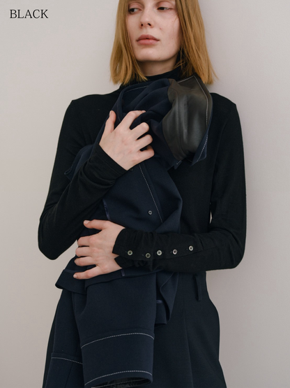 【Pre Order】cashmere touch high neck pullover