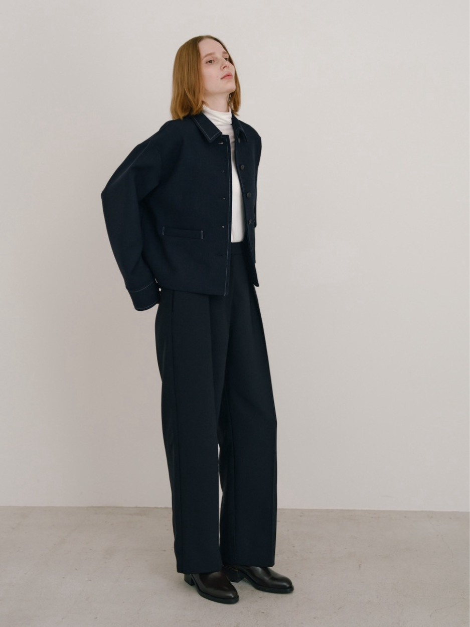 【Pre Order】leather pocket pants