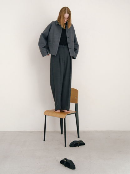 【Pre Order】leather pocket pants