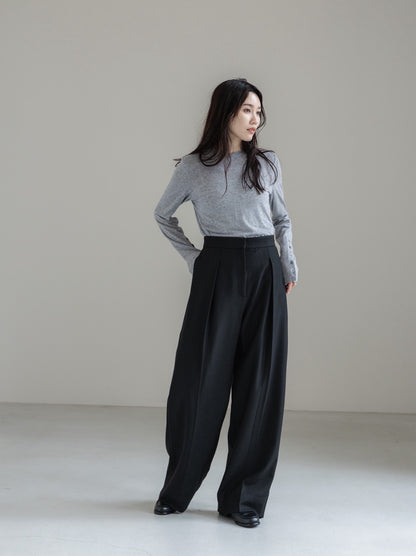 【PRE ORDER】relax tuck soft wool pants