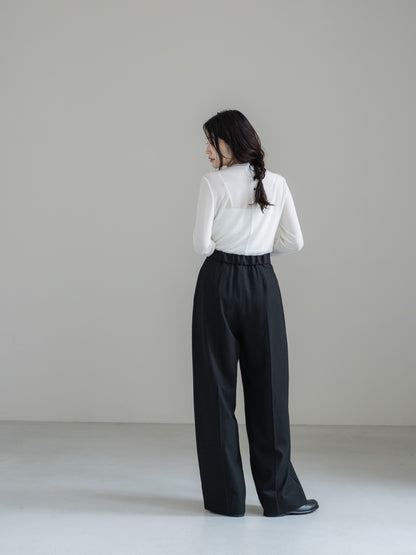 【PRE ORDER】relax tuck soft wool pants