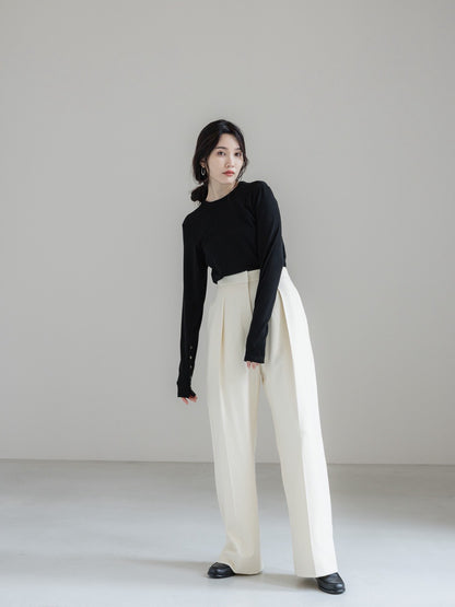 【PRE ORDER】relax tuck soft wool pants