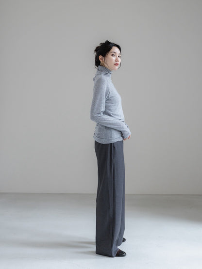 【PRE ORDER】relax tuck soft wool pants