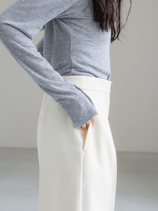 【PRE ORDER】relax tuck soft wool pants