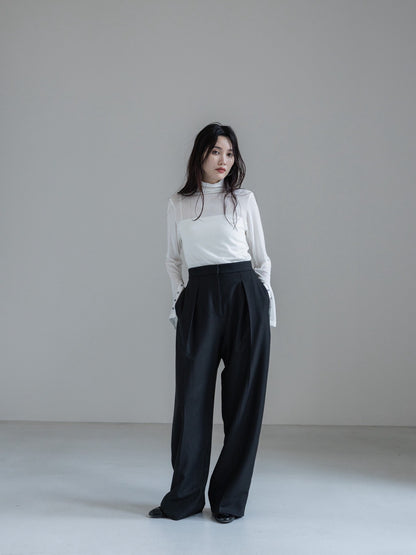 【PRE ORDER】relax tuck soft wool pants