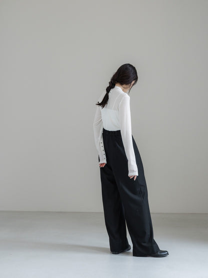 【PRE ORDER】relax tuck soft wool pants