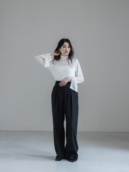 【PRE ORDER】cashmere touch high neck pullover