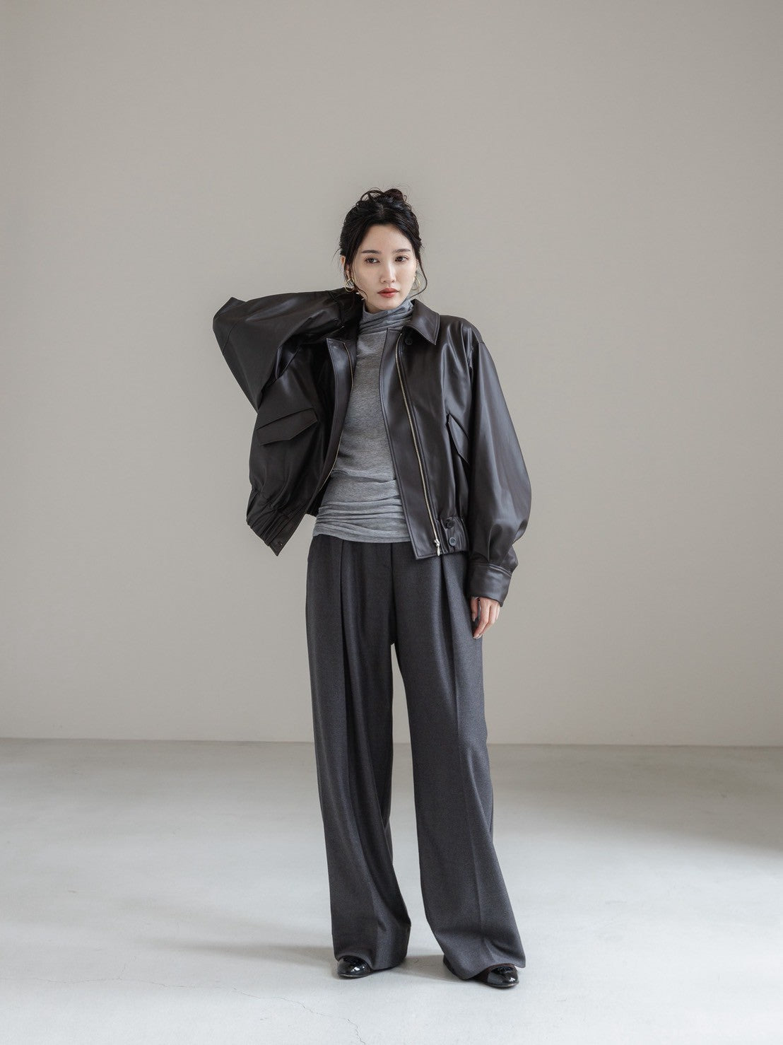 【PRE ORDER】easy care soft leather jacket