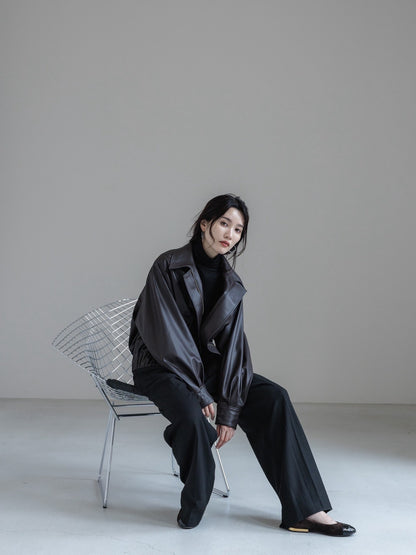 【PRE ORDER】easy care soft leather jacket