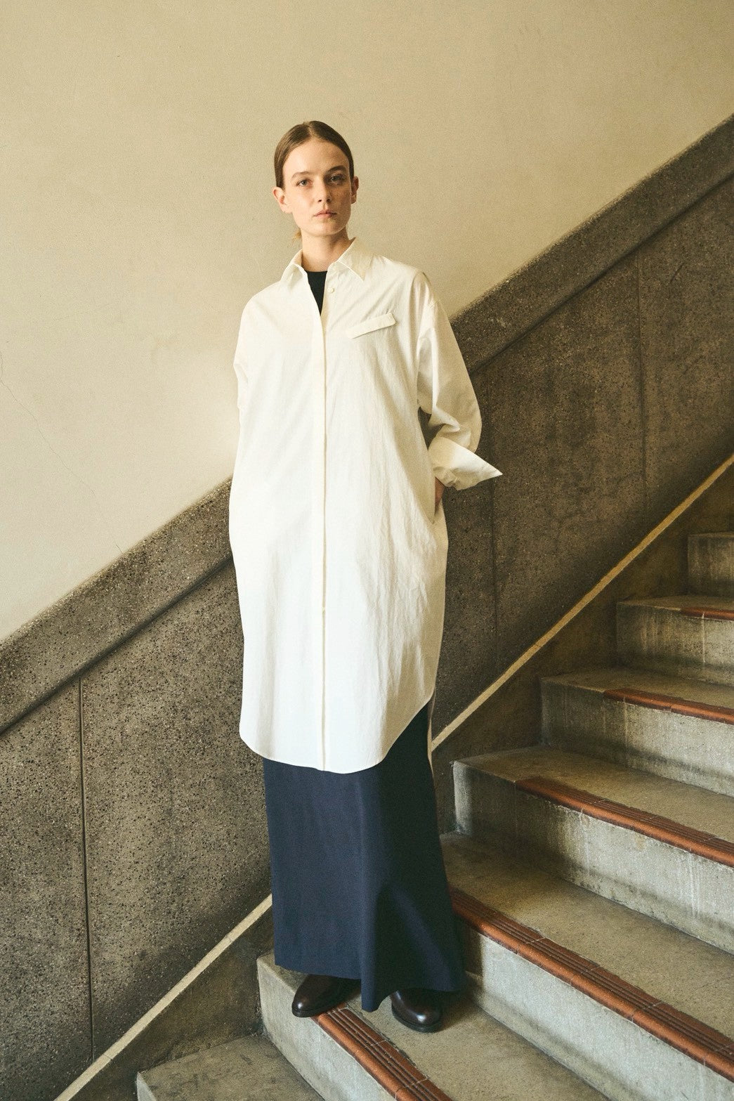 【PRE ORDER】long layered shirt
