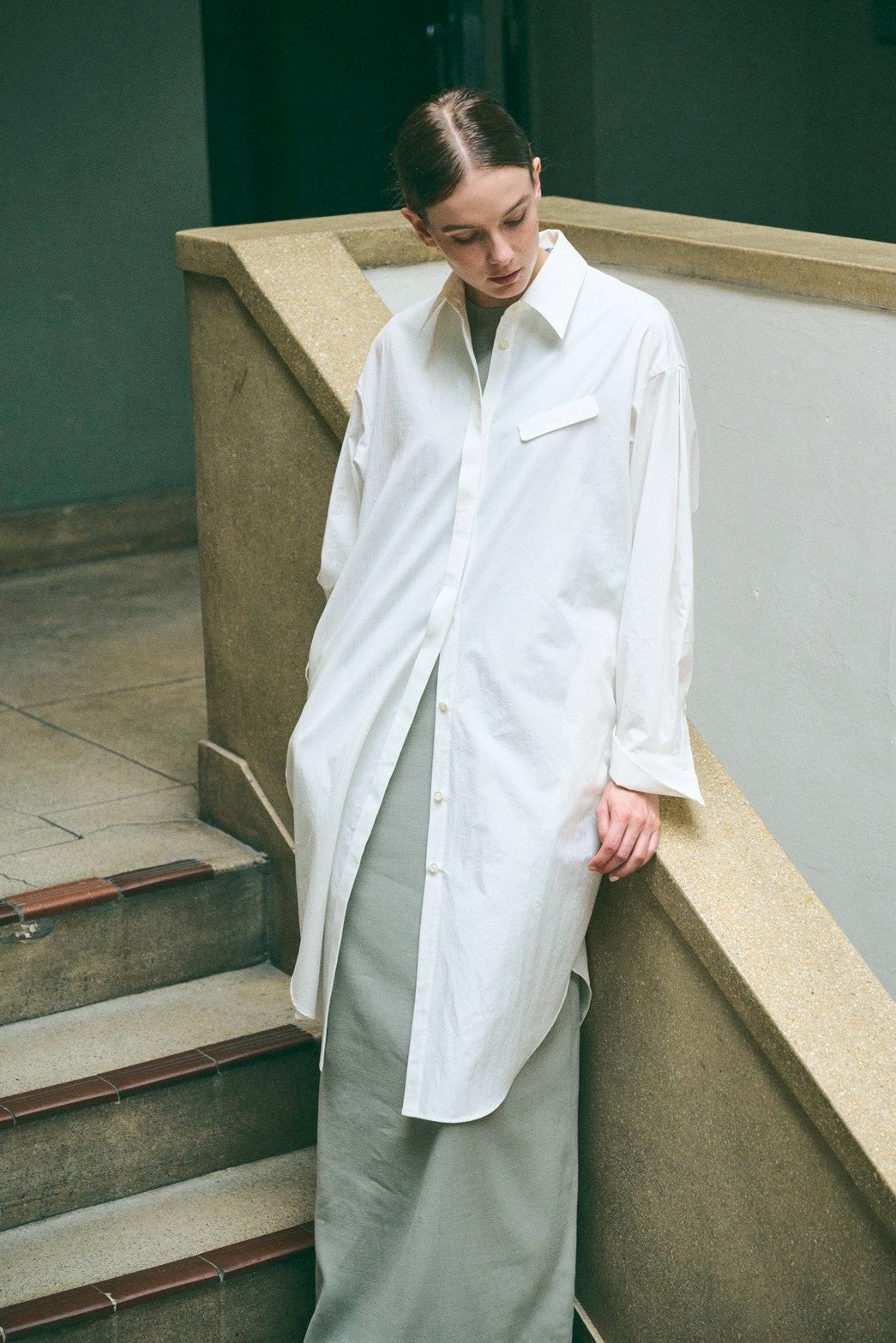 【PRE ORDER】long layered shirt